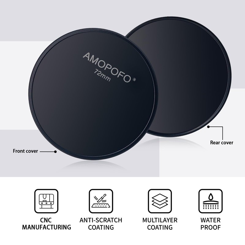 1 Set 72 mm Metal Lens Cap, Compatible with All