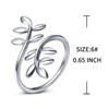 Leaf Olive Ring for Women S925 Sterling Silver Adjustable Wrap