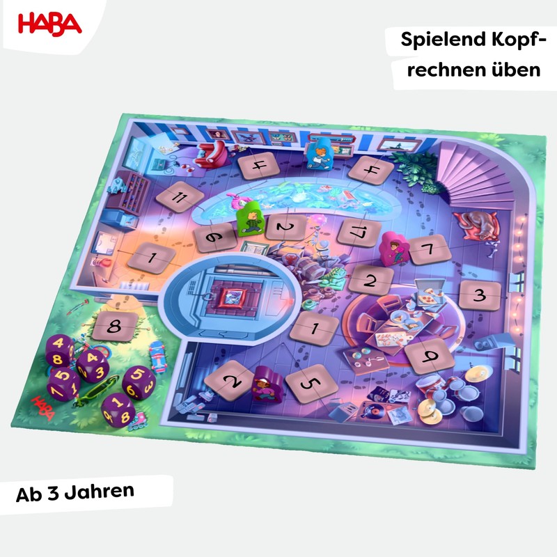 HABA Geheimcode 13+4 - Learning Board Game & Calculation Game