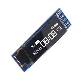 0.91inch I2C OLED Display Module I2C SSD1306 OLED Display Module I2C OLED Screen Driver DC 3.3V~5V for Arduino (White)