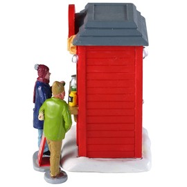 Lemax 93439 Global Bean Coffee Kiosk Best Coffee Vail Village Sales Stand in Snow