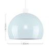 MiniSun - Mini Retro Gloss Pale Blue Arco Style Dome