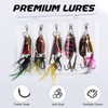 Goture 10 Pieces Fishing Lures Hard Metal Spinner Lures Spinner