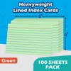 Green Index Cards 4x6 Lined Ruled Flash Note Cards 100