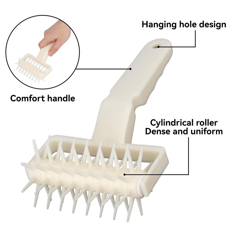 Pastry Lattice Roller Cutter,Pastry Roller with Spikes Pizza Docking Tool,Pizza