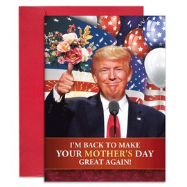 Ogeby Funny Trump Mothers Day Card, Happy Trump Mother’s Day Cards Gifts for Women Her, Trump Merchandise for Mom Wife Daughter Friends