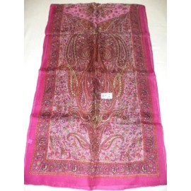 Hand Made Lot of 5, PURE SILK HAND PRINTED/DYED LONG SCARVES/STOLES