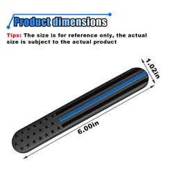 2PCS USA American Metal Flag Auto Fenders Emblem Sticker - 6"x 1" Adhesive Sport Badge 3D Embossed US Flag Car Decal Sticker - Patriotic Car Badge Decal Bumper Sticker for Auto SUV Window (Black/Blue)
