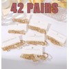 42 Pairs Gold Hoop Earrings Set for Women, Chunky Gold