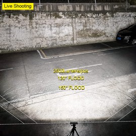 EXZEIT 72W 6 Inch Light Bar, 5000Lms Flood Light Reverse Backup Lights for Tractor Snow Plowing Truck Boat SUV ATV, 12/24V