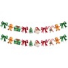 Oudain 2 Pack Christmas Paper Garland Christmas Tree Santa Claus