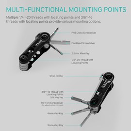 Tilta Multi-Functional Mini Tool Kit, 6 in 1 Folding Tool Set with 6 Specifications Wrenches, Compatible with Most Cages, Camera Tool for Equipment Disassembly - Smokey Pink TA-MMT-SP