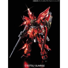HGUC Mobile Suit Gundam UC MSN-06S Sinanju Titanium Finish, 1/144 Scale Color-Coded Plastic Model.