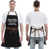 Funny Apron for Men, Chef Bib Apron with 2 Pockets,