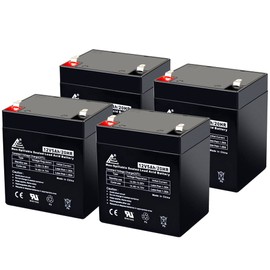 ECI Power 4 Pack: 12V 5AH VRLA AGM 12V 5AH Rechargeable Battery for LiftMaster 485LM/Craftsman 53918/Chamberlain 4228 Garage Door Opener, Security Alarm, etc