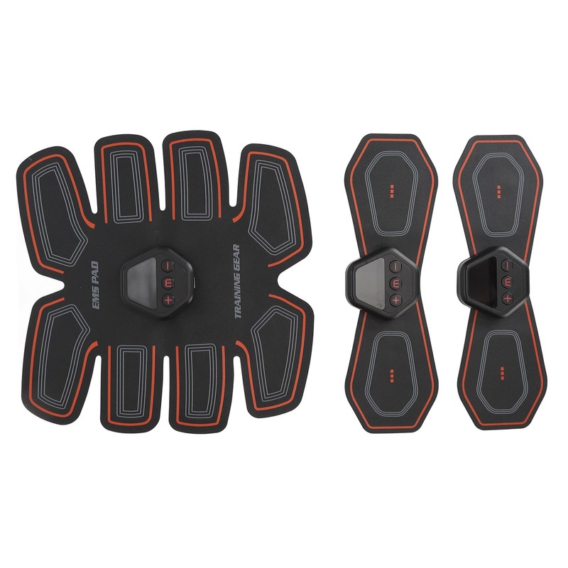 Abdominal Muscle Trainer 10 Modes PU Leather USB Rechargeable Micro