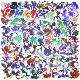 Huaxintoys Dragon Sticker Set, Dragon Vinyl Sticker for DIY Laptop, Luggage, Fridge, Skateboard, Car, Motorcycle, Bicycle, Phone Decor, Graffiti Sticker