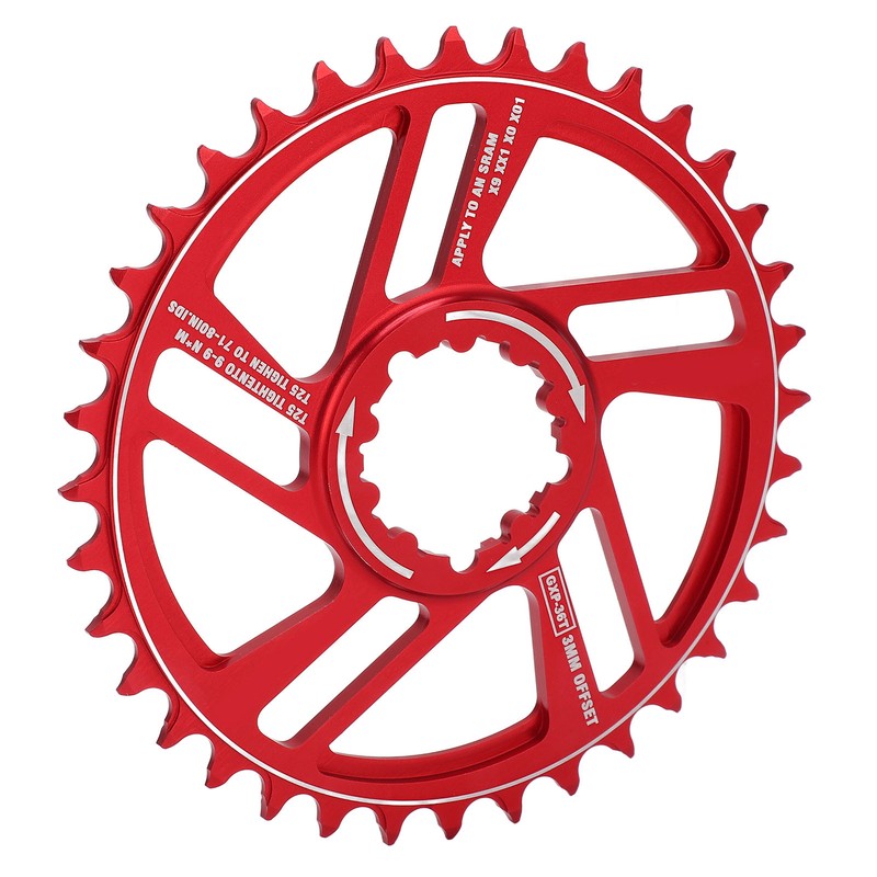 Lebycle Bicycle Chainring 36T Chainwheel 3mm Offset Direct Mount Narrow