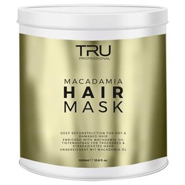 Tru Macadamia Hair Mask, 1000 ml - With Macadamia Oil for Intensive Moisture, Anti-Frizz Effect & Care for Dry and Stressed Hair