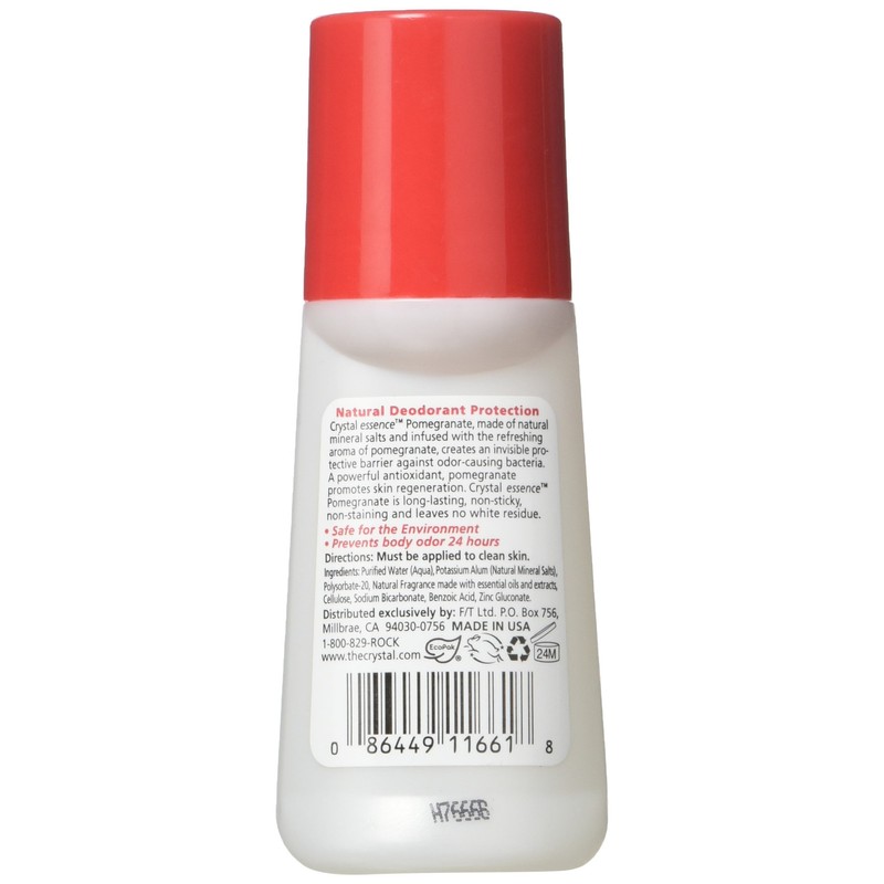 Crystal Deodorant Essence Roll-On 2.25 Ounce Pomegranate (66ml) (2 Pack)
