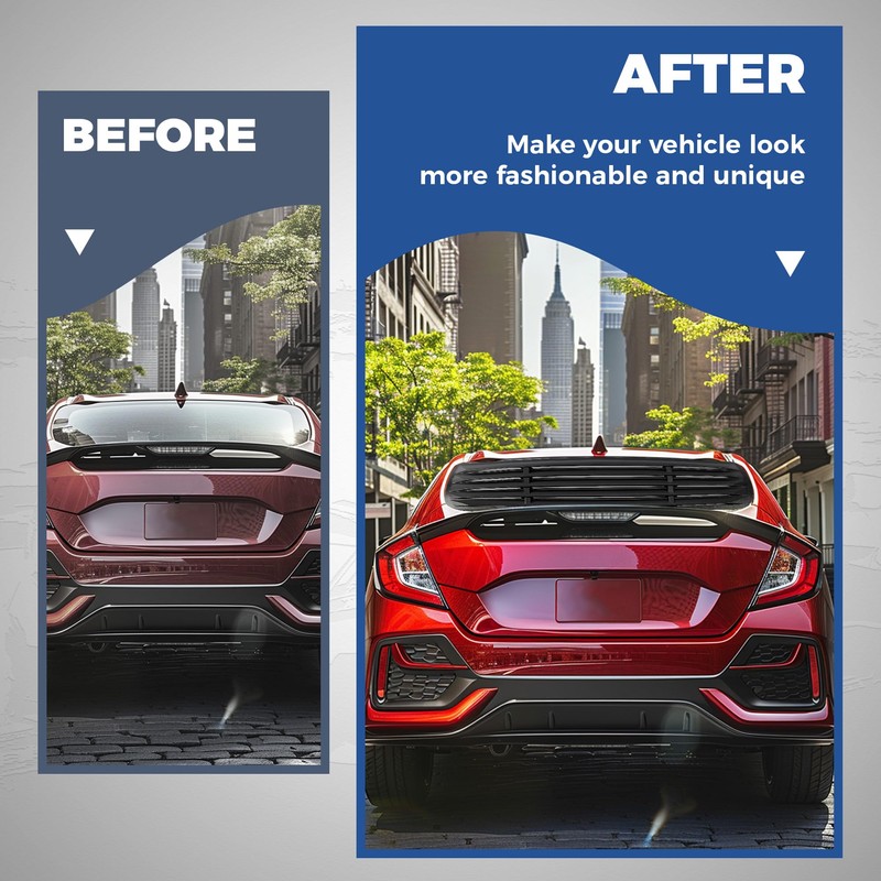 HECASA Rear Window Louver Compatible with 2016-2021 10th Gen Honda