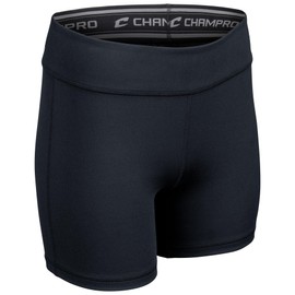 CHAMPRO Women's Match Compression Volleyball Shorts, 5" Inseam, Navy