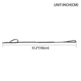 EXCELLENT ELITE SPANKER Dog Leash Nylon Dog Leash for Medium Dogs Shock Absorbing Leash Large Dogs Training Dog Leash Stretchable Walking Leads 2 Handles Dogs Telescopic Leash Medium Dogs (Gray)