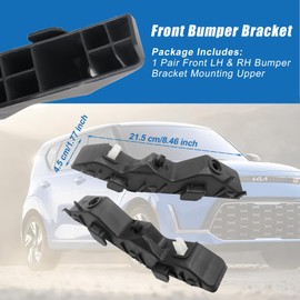 XQSMWF 1 Pair Front Left and Right Bumper Bracket Mounting Upper Compatible with Kia Soul 2020 2021 2022 2023 2024# 86551-K0000 86552-K0000 LH & RH