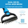 Shudyear Dog Grooming Brush and Metal Comb, Pet Grooming Brush,
