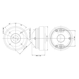 Eighteen Sound HD1050-8 1-inch Exit Throat Driver 8-Ohms Pro Audio Components Speakers Drivers for Motorcycle Car Audio Applications 50 RMS 100-Watt Peak