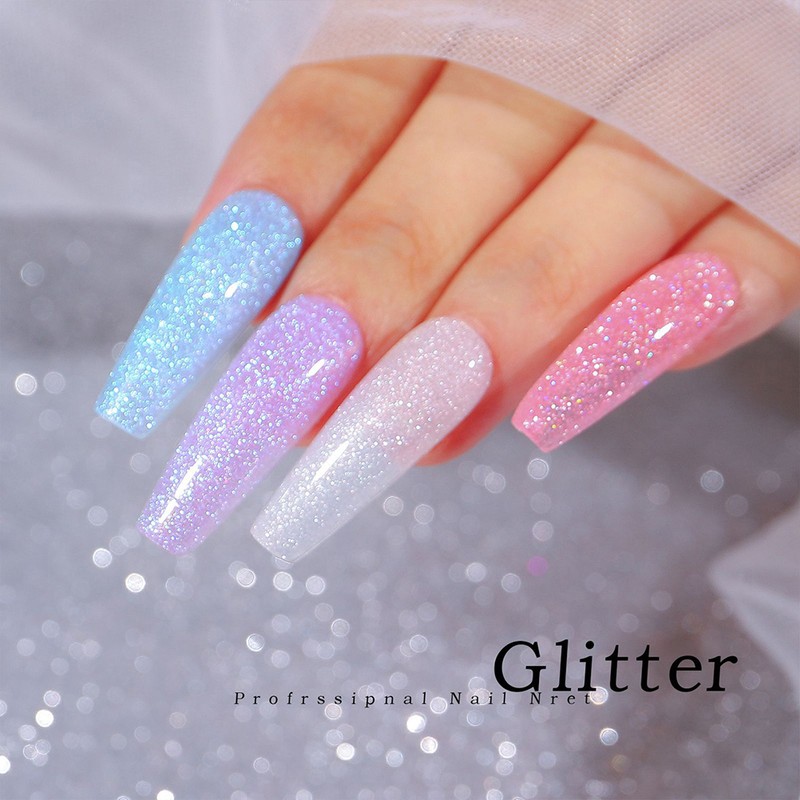 8 Pack Nail Gel Kit 15ml Glitter Builder Nail Gel