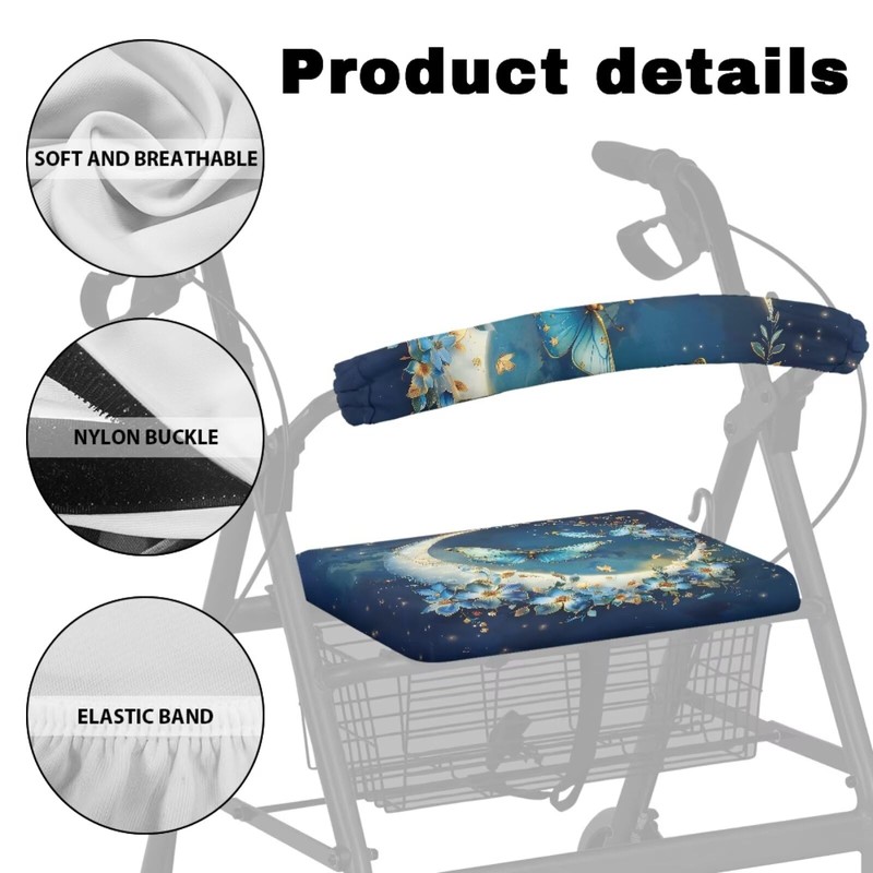 LedBack Moon Butterfly Walker Seat Cover Set 2 Pack with