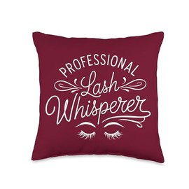 Lash Tech Lash Lounge Eyelash Lash Whisperer Lash Technician Throw Pillow