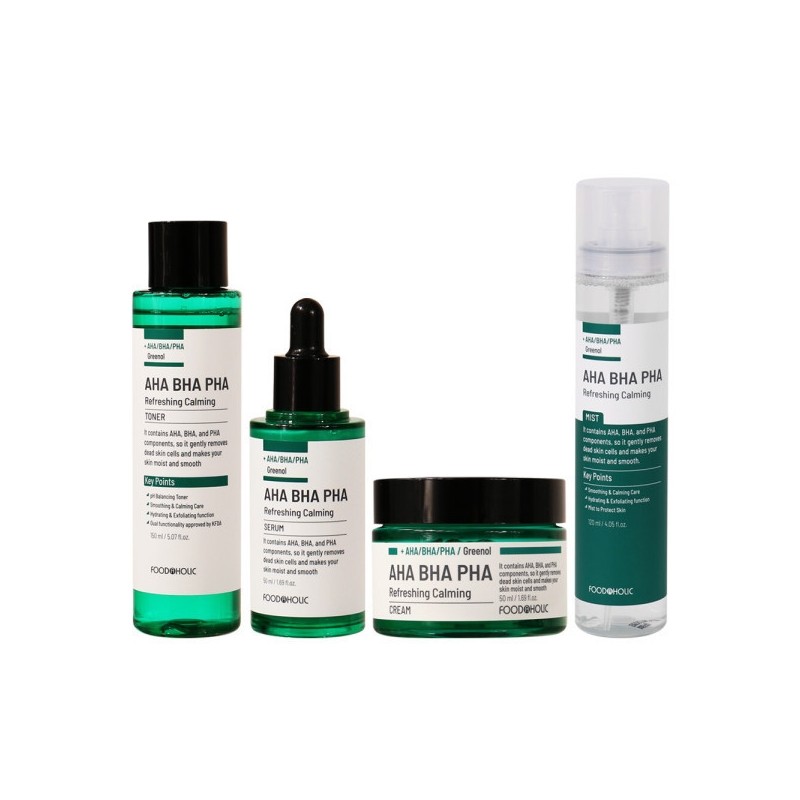 AHA BHA PHA Refreshing Cica Calming 1/ Toner, Serum, Cream,