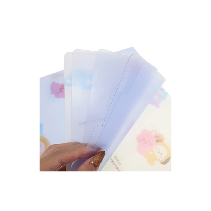 Kamio Japan 5 Index A4 Clear File, Made in Japan