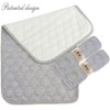 BlueSnail Quilted Thicker Waterproof Changing Pad Liners 3 Count(Gray 13”