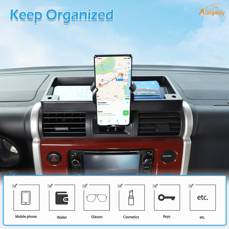 Aunginsy Center Console Dash Storage Tray Compatible with Toyota FJ