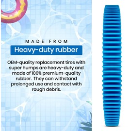 AR-PRO Replacement Tires with Super Hump | Compatible with Poolvergnuegen 896584000-143, Fits Select Poolvergnuegen/Hayward Phoenix Cleaners, 4-Pack
