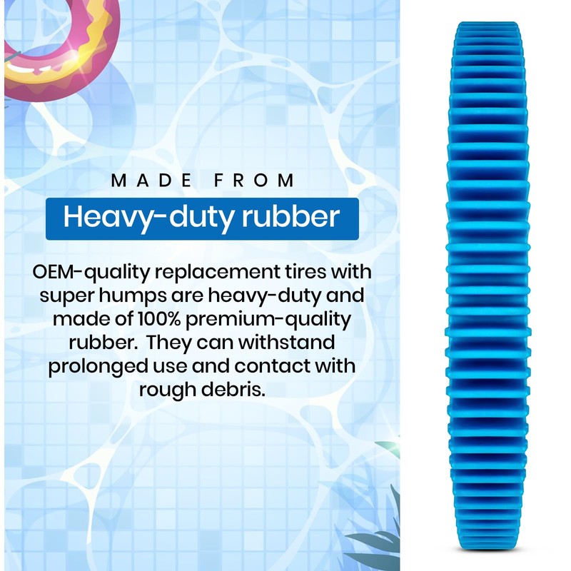 AR-PRO Replacement Tires with Super Hump | Compatible with Poolvergnuegen