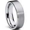 Tungsten Carbide Men's Brushed Wedding Band Ring Comfort Fit 6MM