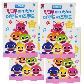 DEAD SKIN Shark Family First Band Aids 64pcs Character Pattern Bandages Pinkpong 3 Mixed Type : 4 Packs (16pcs x 4)