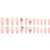 Rilafuvu Medium 3D Rhinestone Pink Nails - Press On, Glitter