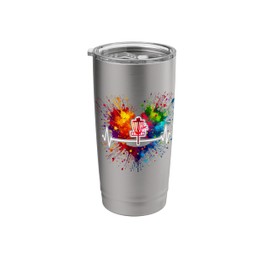 Frisbee Heartbeat Colorful Splash Outdoor Golf Disc Golf Stainless Steel Insulated Tumbler