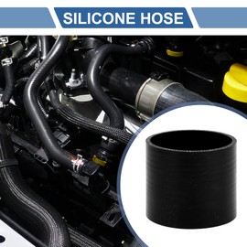X AUTOHAUX Straight Coupler Silicone Hose 80mm/3.15" ID 2.99" Length 0 Degree Universal Car Silicone Hose Coolant Hose 3-Ply 4mm Thickness Air Intake/Turbo/Intercooler Piping Tube Black 1 Pcs