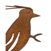B2S BACK2SEASON Metal Woodpecker with Tree Spike Rust Elegant Bird