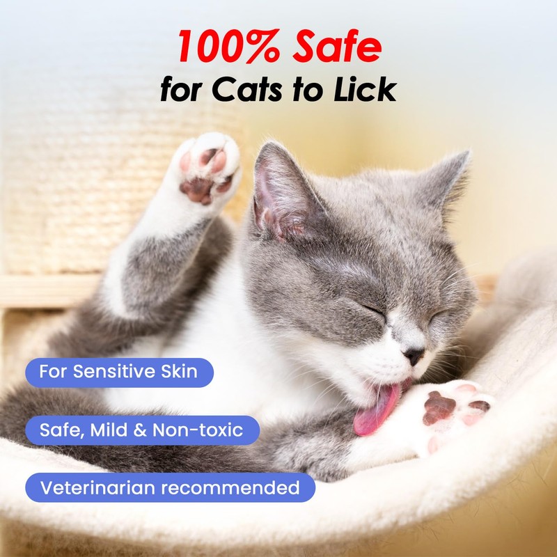 Cat Waterless Shampoo with Cat Brush - No Rinse Foam