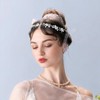 Ouligay Flower Girl Headpiece, Rhinestone Silver Crystal Pearl Flower Girl
