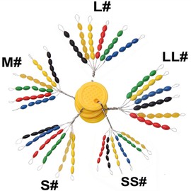 Fishing Bobber Stoppers Rubber Oval Floats, Fishing Sinkers Fishing Line Stop Stoppers Space Beans Slide Saltwater Fishing Tackle Accessories, Colorful, 300pcs, L