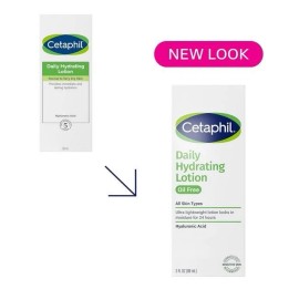 Cetaphil Daily Hydrating Lotion for Face, With Hyaluronic Acid, 3 fl oz, Lasting