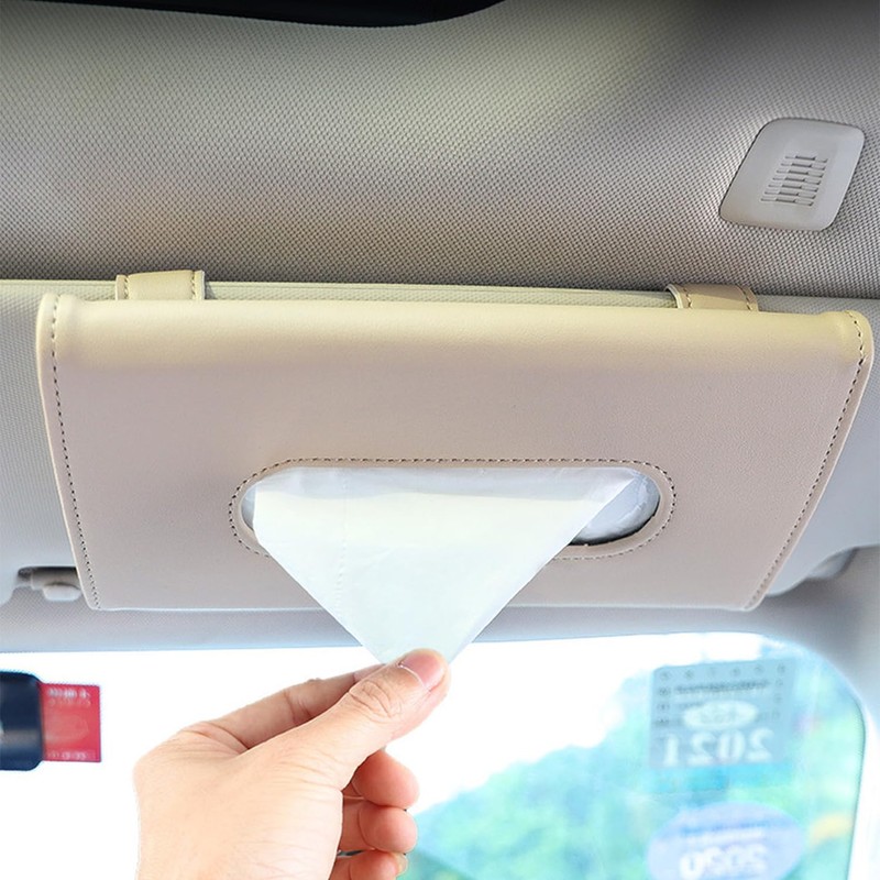 2 Pieces Car Sun Visor Tissue Box, Car Accessories, Portable